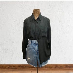 Vintage Black Collared Shirt